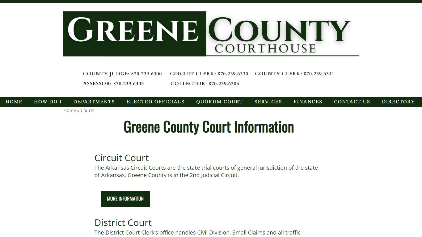 Courts | Greene County Courthouse | Paragould, AR